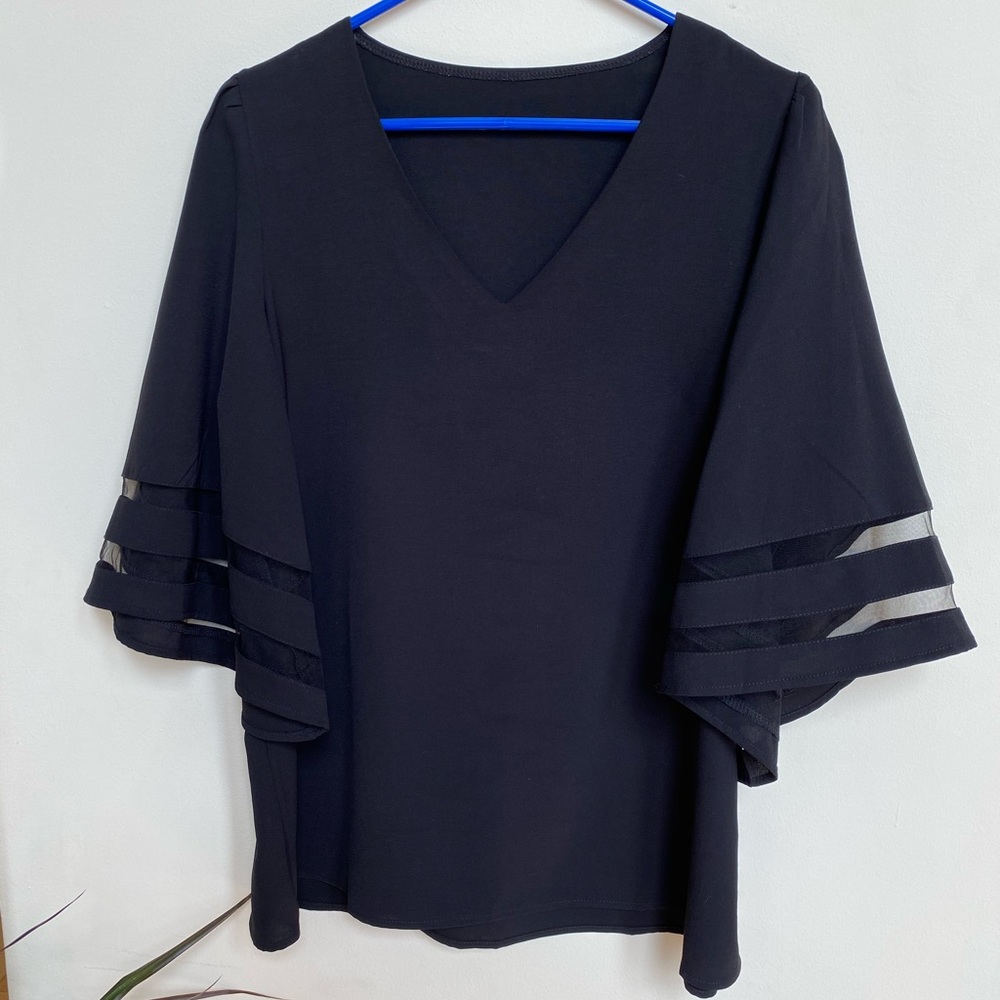 Black Top w Mesh Detail
